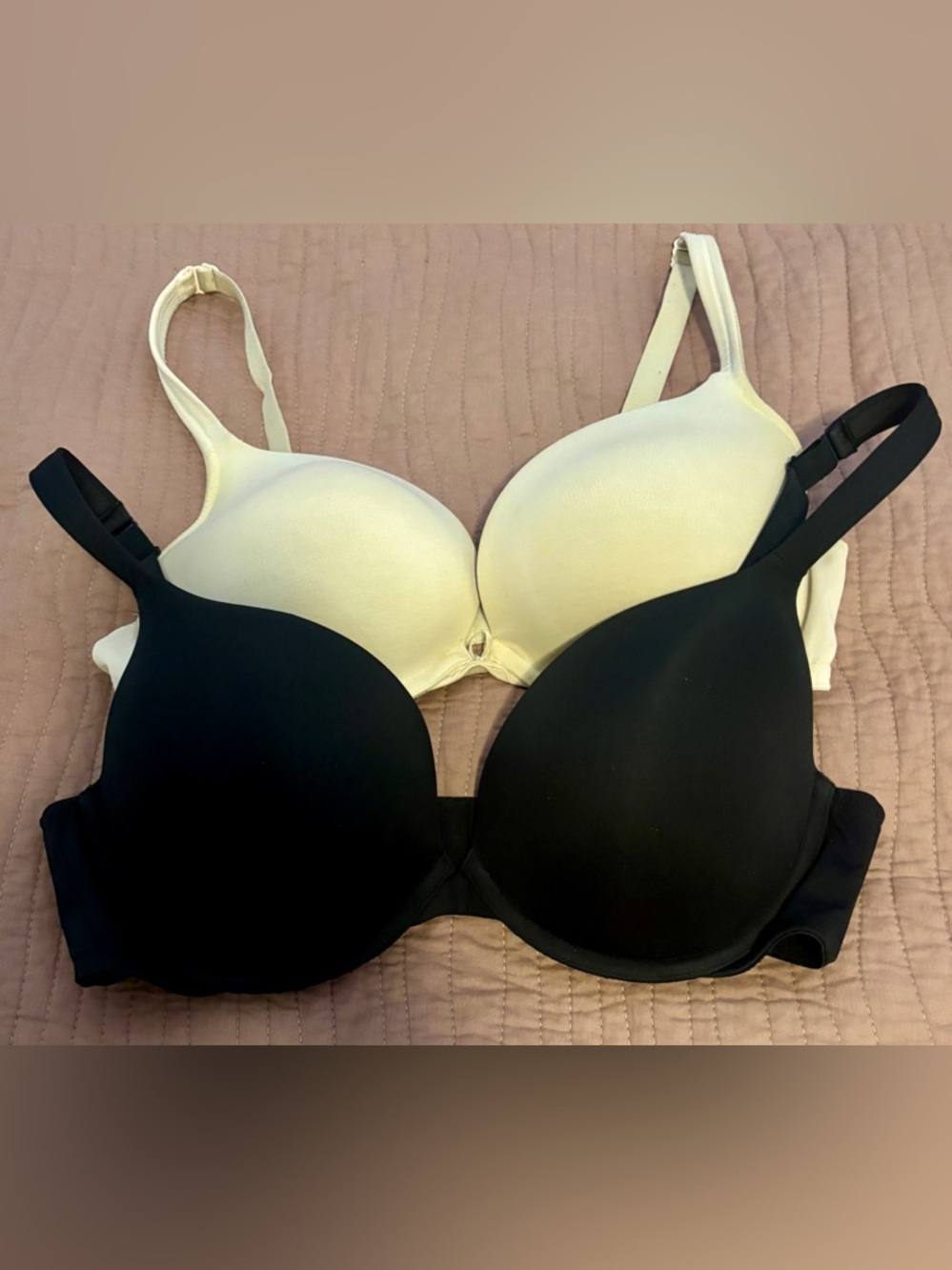 Cacique Black and Beige Smooth Boost Plunge Bras $15 for both